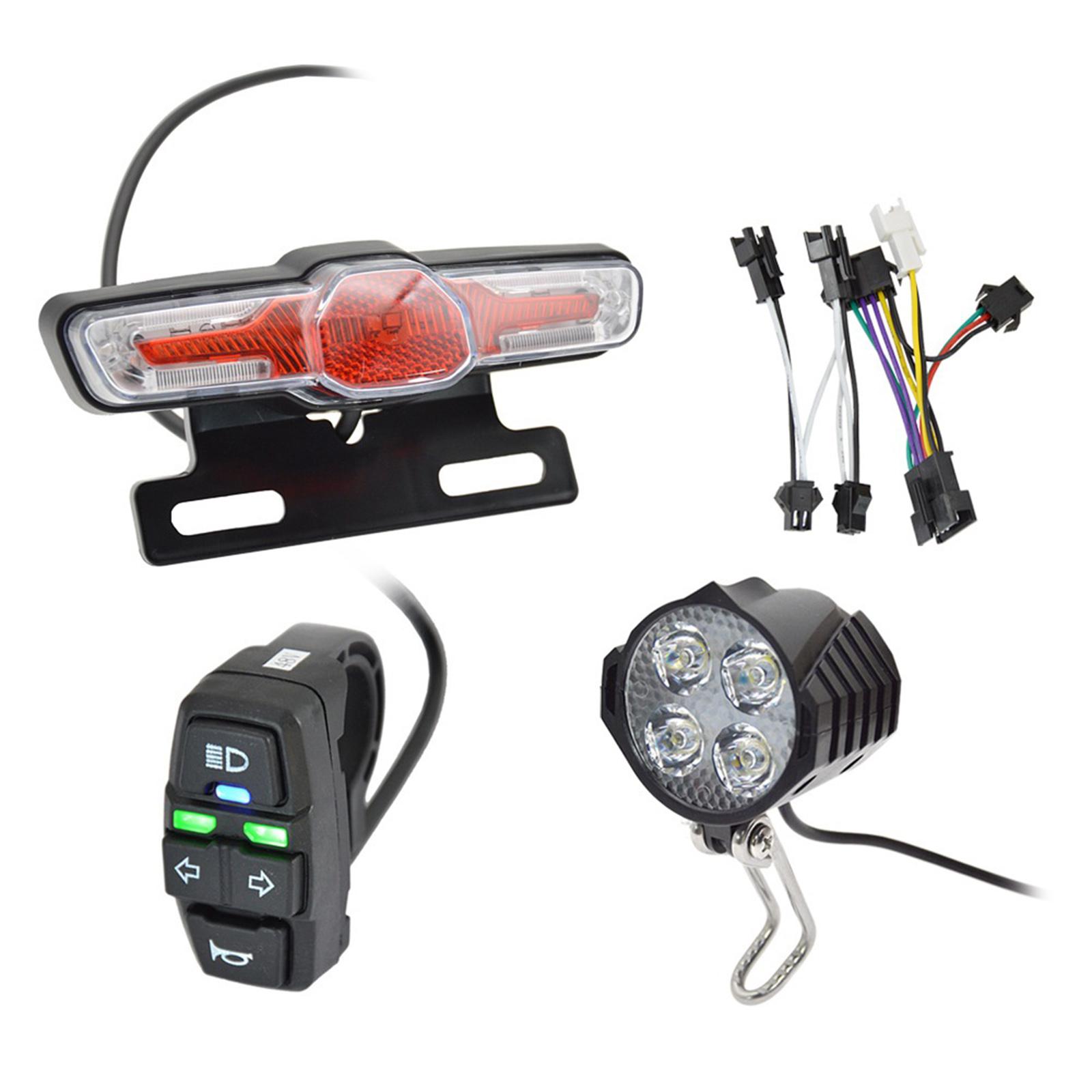 

1 Set Multifunction Bicycles Light and Horn Kit with Tail Light and Turn Signal with Switching Button 6Pin Wiring 1