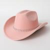 Western Cowboy Top Hat Men's and Women's Rhinestone Water Drop Casual Top Hat Party Jazz Hat