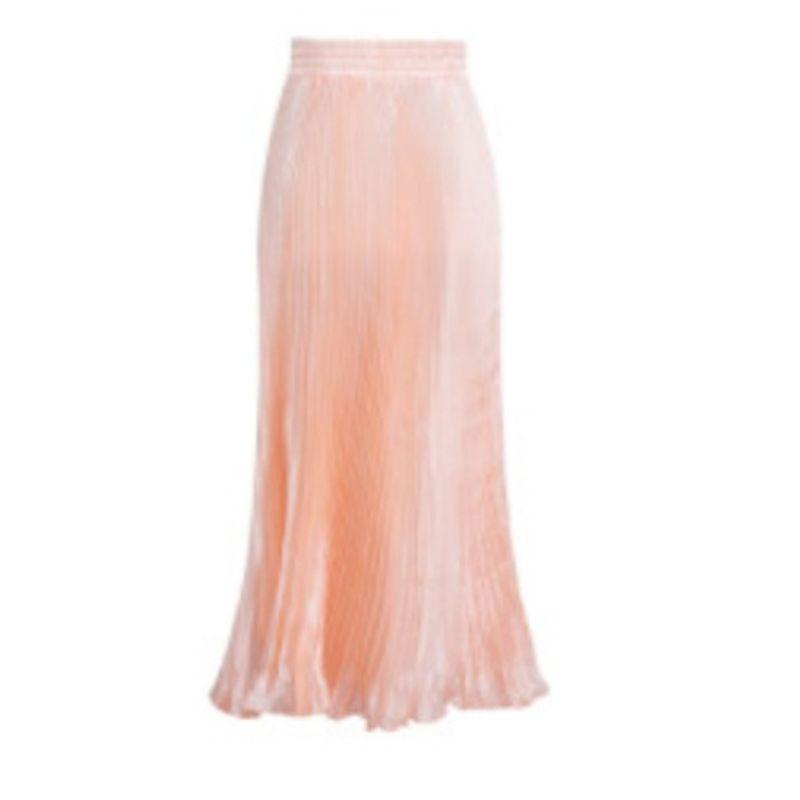 Solid Color Elastic Waist Bag Hip Skirt Pure Color Elastic Waist