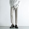 Men's Casual Slim-Fit Drape Nine-Point Suit Pants