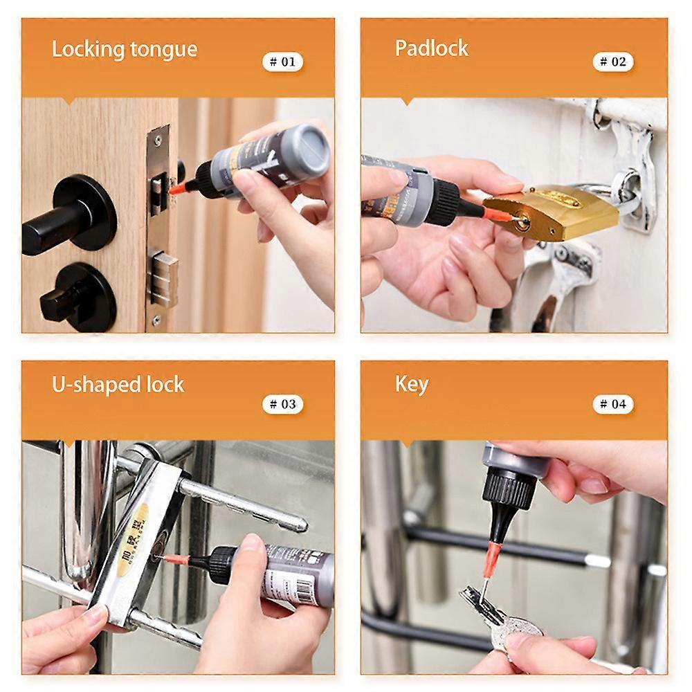 3Pcs 50mlDoor Lock Graphite Lubricant Long-lasting Lubricating And Maintaining All Hinges Locks Doors Hoods Household Repair Supplies