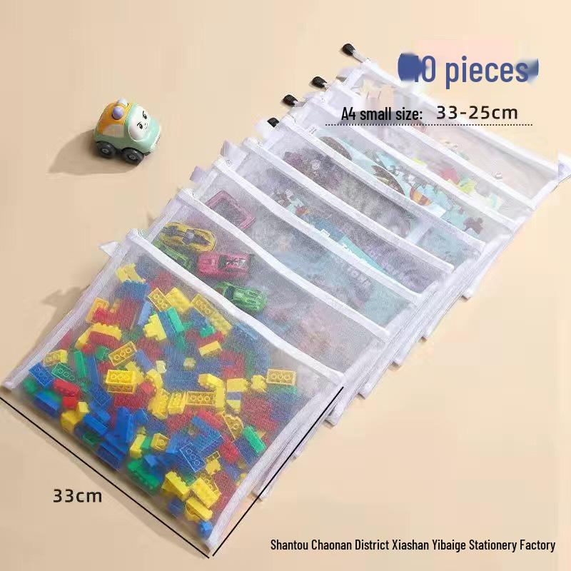 Lego Storage Bag for Children's Building Blocks, Transparent with Zipper