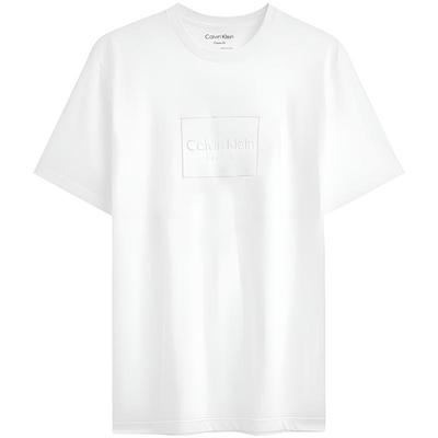 Simple White Summer Collection Cotton Box Letter Print Basic Short Sleeve T-Shirt Women T-Shirts Moonlight-White 40WK949