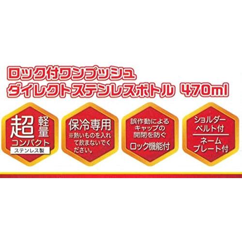 Skater Children's Stainless Steel Kids Water Bottle 470ml Pokemon 22 Boys SDC4-A