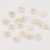 Natural Shell Double-Sided Hot Stamping Flat Round Beads For DIY Necklace Bracelet Earrings Jewelry Making