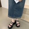 Summer Women Fashion Platform Heel Slippers Crystal Decoration Shoes Ladies Casual Dress Street Style Shoes Slides