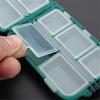 Small Fishing Tackle Box Eco-Friendly Plastic Hook Shrimp Lure Case Tool Box 10 Lattices Fishing Tackle Storage
