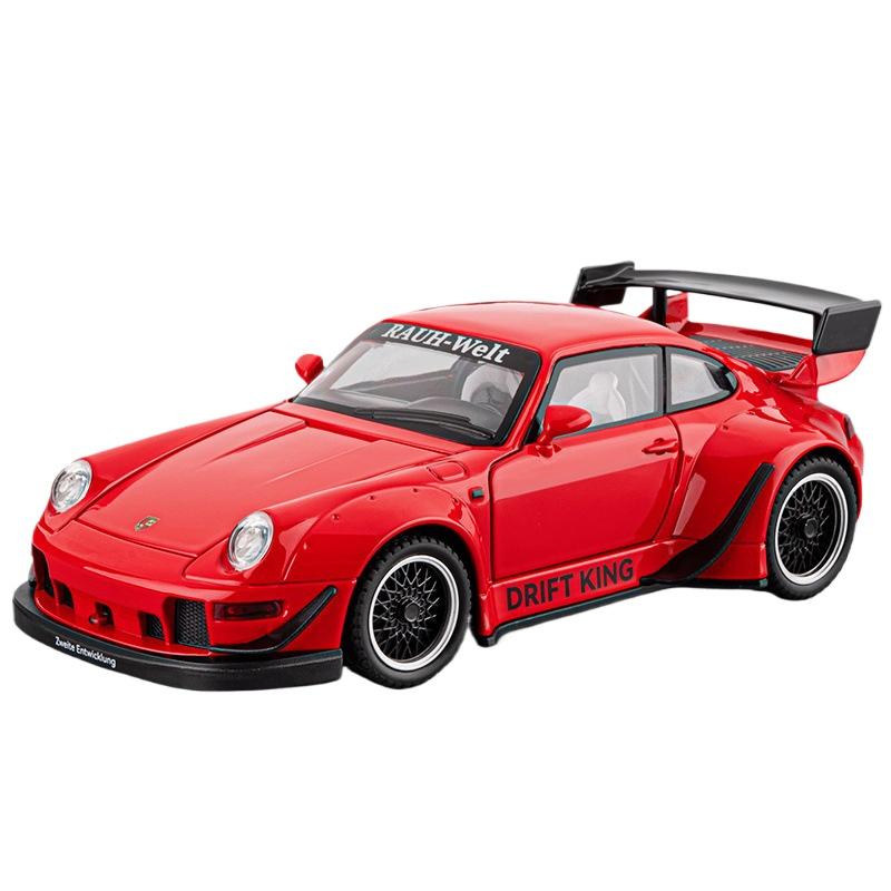 1/22 Porsche 993 RWB 911 Supercar Alloy Model Car Toy Diecasts Metal Casting Sound and Light Car Toys for Children Vehicle
