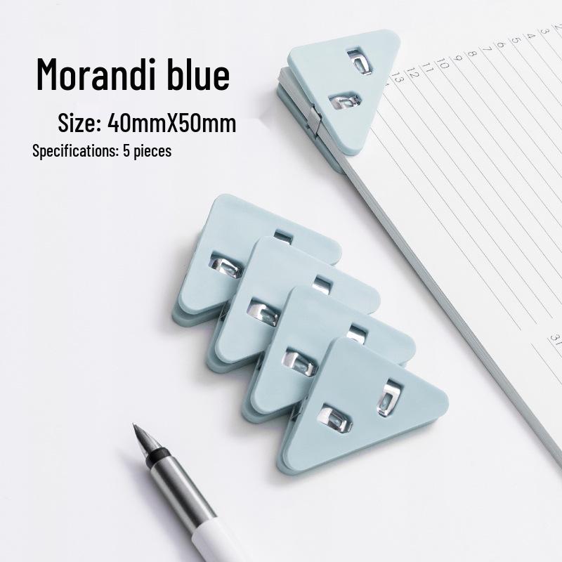 Transparent Triangle Corner Paper Clip - Office & Student Organizer