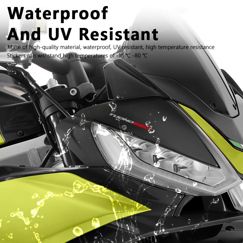 POSFIRA Motorcycle Headlight Sticker Vinyl Decals for Aprilia Tuono 660 Tuono660 2021 2022 2023 2024 2025 Decoration Accessories