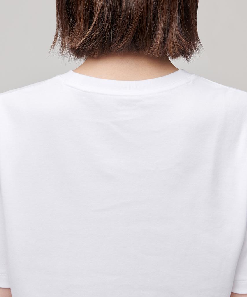 MUSINSA STANDARD WOMAN Women'S Relaxed Fit Crew Neck Crop T-Shirt [White]