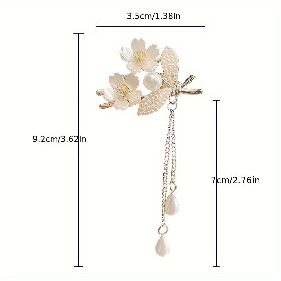 Cute pearl flower new hair clip elegant and sweet girl hair clip gift tassel hair clip hair accessory