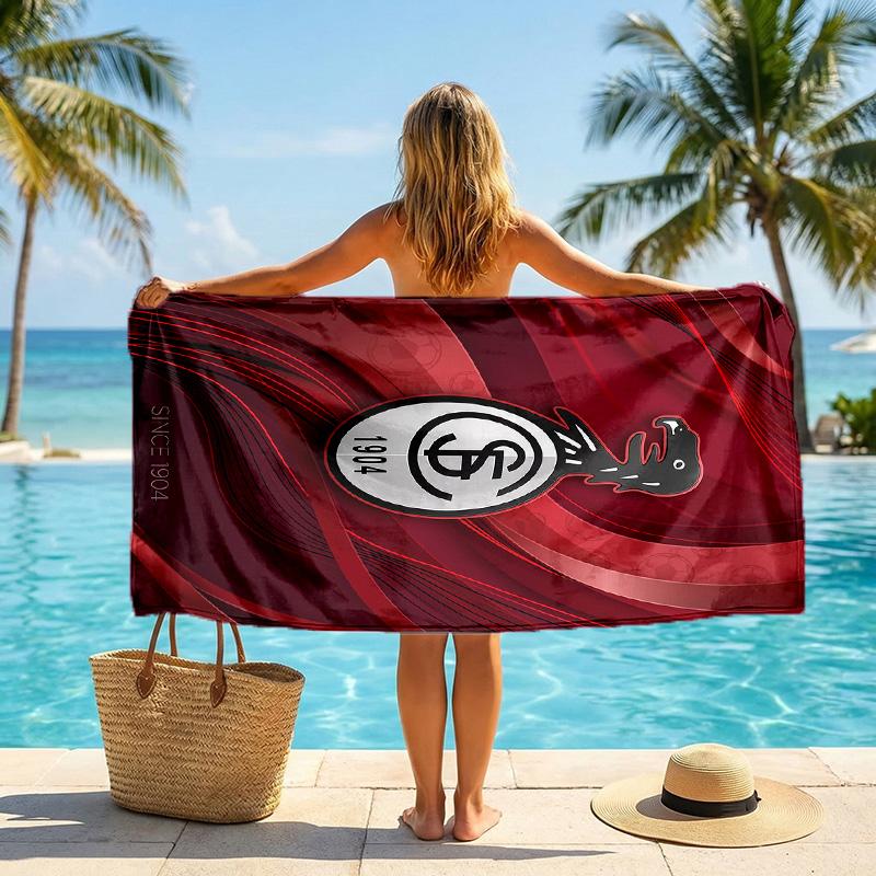 Asciugamano da Spiaggia Asciugatura Rapida in Microfibra Assorbente Portatile da Viaggio Asciugamano da Nuoto Stampa SC Freiburg FC