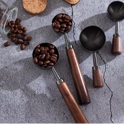 1 Stück Messlöffel aus Walnussholz, Kaffeebohnen, Bar, Küche, Heim-Backwerkzeug, Messbecher, Messwerkzeuge für die Küche