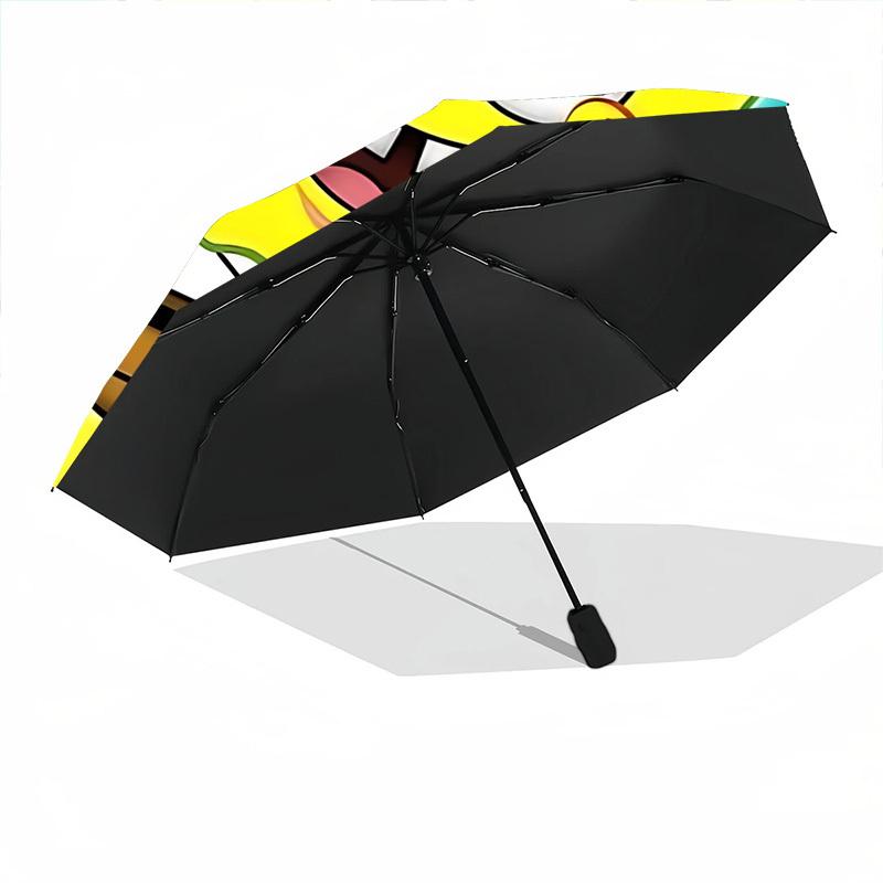 1pc SpongeBob SquarePants Automatic Umbrella - Foldable with 8 Iron Ribs, Portable for Outdoor, Gift, Outdoor Umbrell, Playful Accessory130