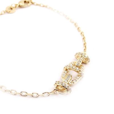 [J4167] - Pozlátený náramok 'Déesse' zlatý