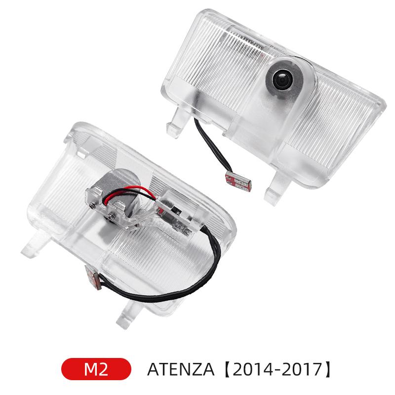 2pcs Car Door Welcome Shadow Light LED Projector Ghost Atmosphere Logo Decorative Lamps For Mazda 6 8 Atenza Axela RX-8 RX-9