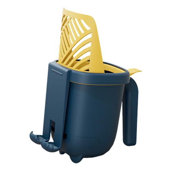 Cat Litter Scoop with Holder 3-in-1 Pet Litter Shovel with Waste Can Kitten Litter Scooper with Waste Bag Box for Indoor Pet Litter Box
