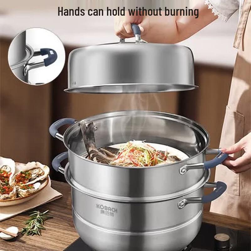 KOBACH Healthy 3-Layer Anti-Scalding Steamer Pot
