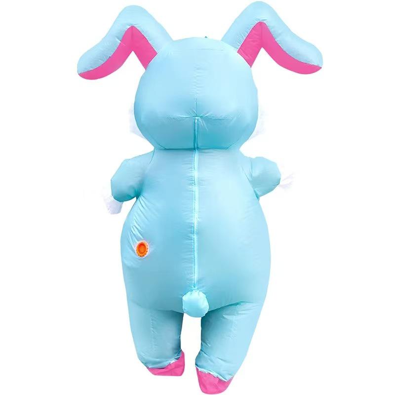 Easter Blue Rabbit Inflatable Cosplay Party Costume for Stage Performance