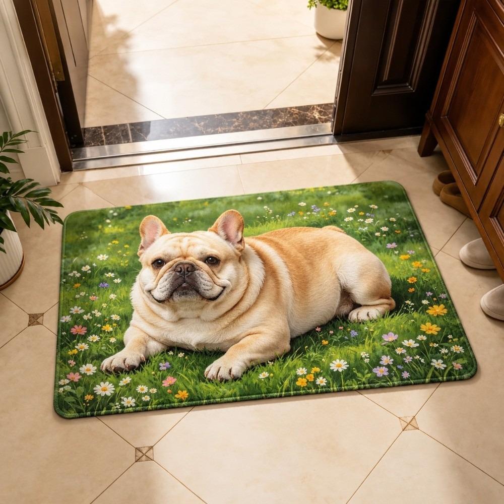 40*60cm Bathroom Carpet Corgi / Teddy Dog Floor Mat New Bedroom Door Small Rug Table Bedside