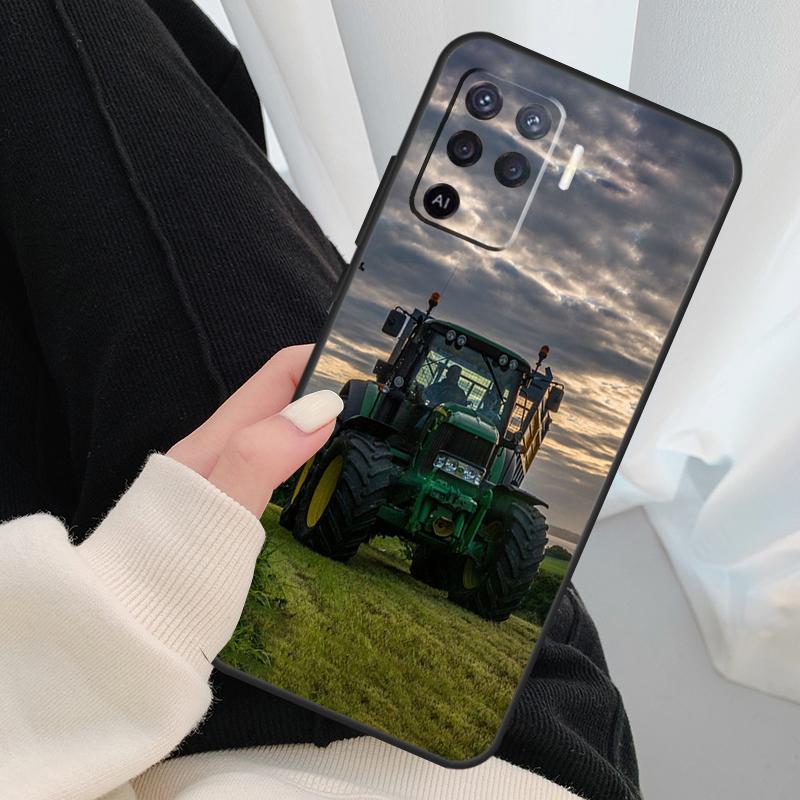 Farm Tractor Case For Oppo A96 A76 A16 A60 A98 A58 A78 A18 A38 A80 A40 A77 A57 A17 A74 A54 A94 A15 A5 Pro