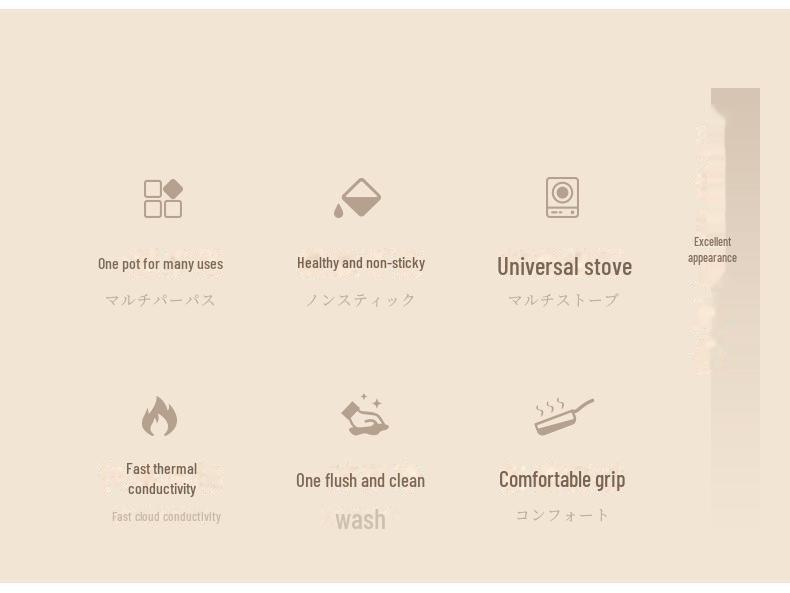 Non-Stick Japanese Tamagoyaki Maifan Stone Frying Pan for Egg Rolls and Steaks