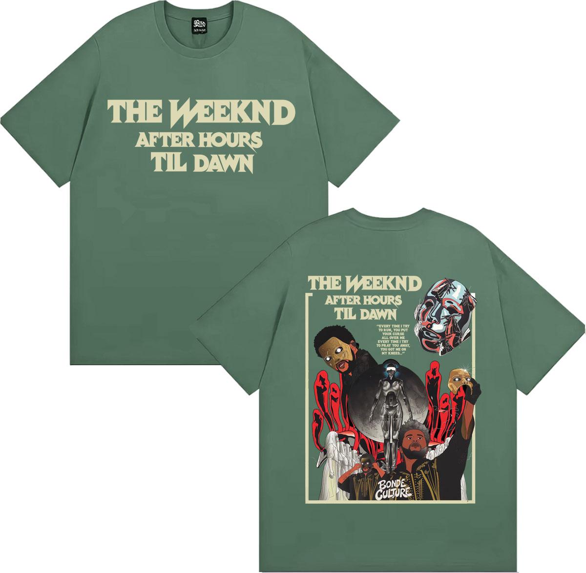

The Weeknd After Hours Til Dawn 2026 World Tour Tshirt Unisex Women Harajuku Hip Hop Classic T Shirts Summer Casual ONeck T Shirt 4XL
