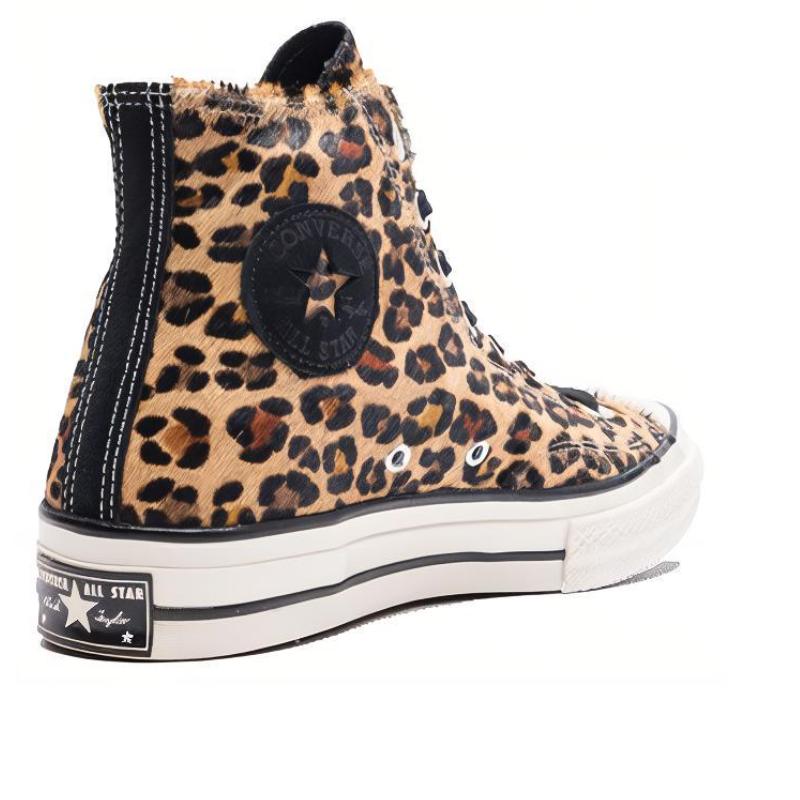 Converse Chuck Taylor All Star 1970s Round-toe Lace-up High-Top Espadrilles Unisex Leopard Print