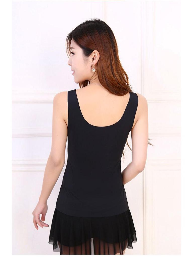 Summer Ice Silk Seamless Women's Plus Size Base Layer Camisole - Super Thin, See-Through Tank Top