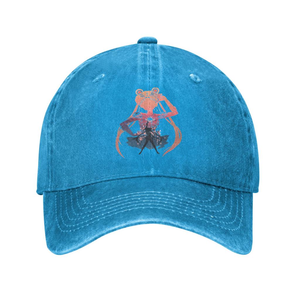 Sailors Moons Japanese Anime Unisex Women Baseball Caps Distressed Denim Caps Hat Casual Outdoor Activities Gift Headwear