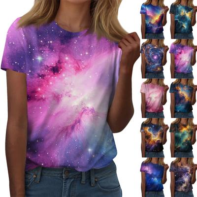 Koszule z krótkim rękawem dla kobiet Śliczne topy Koszulki graficzne Bluzki Casual Plus Size Podstawowe topy Swetry