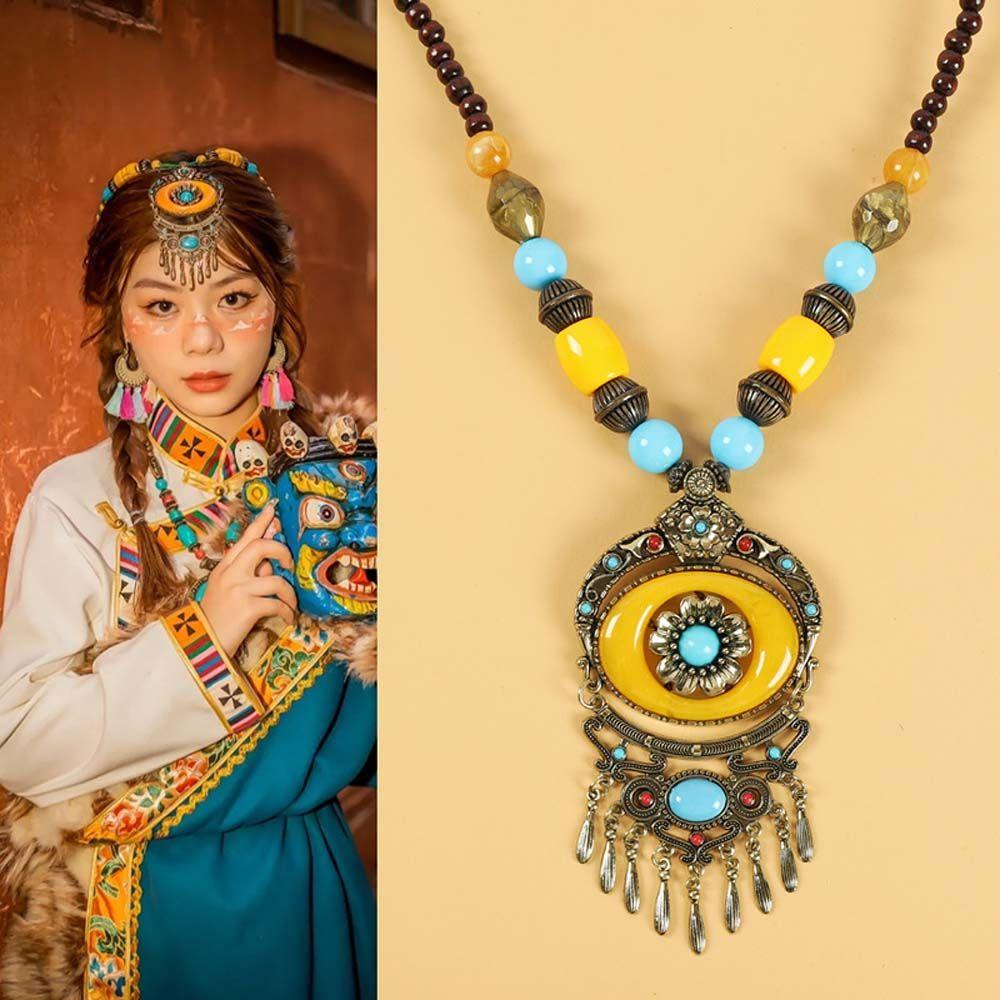 Šperky Gypsy Dlouhý řetízek Bohemia Tiara Přívěsek na čelo Etnický střapec Náhrdelník Etnický řetízek na hlavu