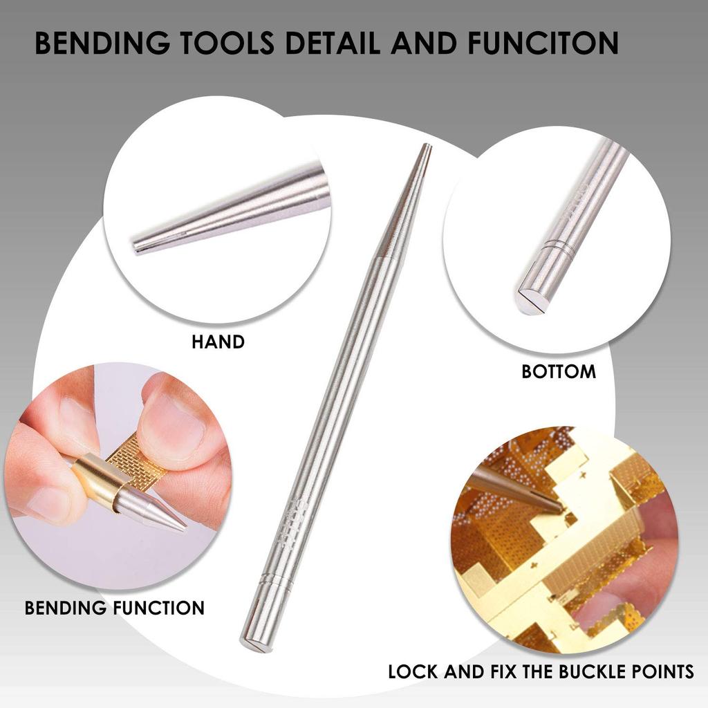 Piececool Metal 3D Puzzle Assembly Tool Set for and securing recessed joints (6 pieces) shaping, folding, bending,