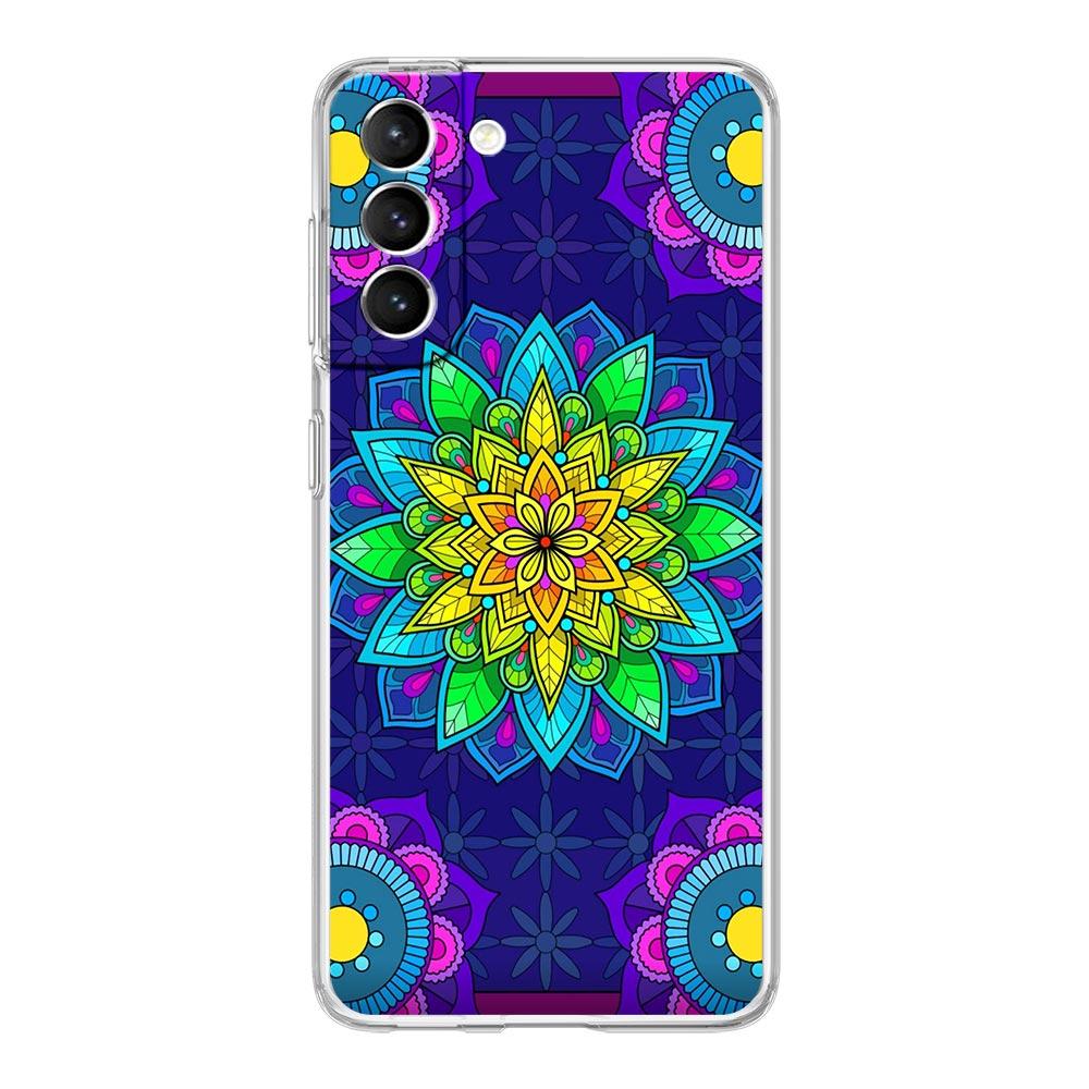 Mandala flower totem Clear Silicone Phone Case For Samsung Galaxy S23 S22 5G S20 Ultra S21 FE 5G S10E S9 S8 S10 Plus Soft Cover