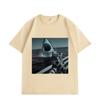 Selfie Chat avec Requin T-shirts Graphiques Drôles Hommes Femmes Mode Vintage Manches Courtes T-shirts Été Lâche Coton T-shirt