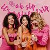 Firefairy Oh Sip It's a Girl's Trip Pre-strung Banner - Girls Vacation, Weekend, Just Wanna Have Fun - Bachelorette Party Decorations, Hot Pink