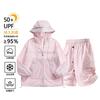 Summer Men Sunscreen Twinset Clothing Quick Dry Hooded Top And Shorts Set Hooded Men Women Sun Protection Clothing Suit