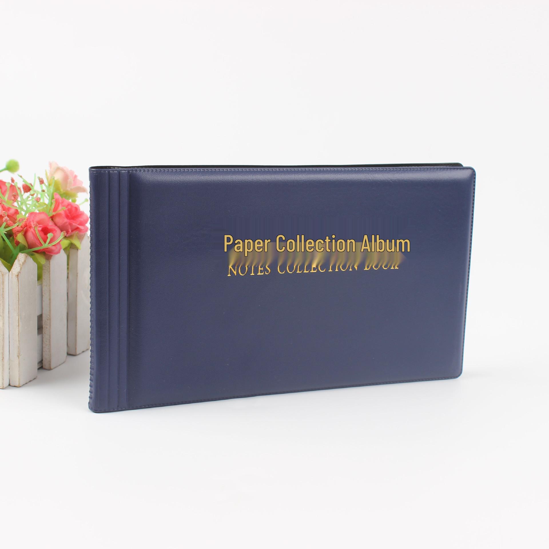 

Альбом на 30 страниц для хранения банкнот, памятных и старинных монет темно-синий