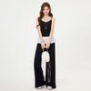 Black contrasting bow outer wear vest suspenders female spring and summer babes sexy lace stacked 