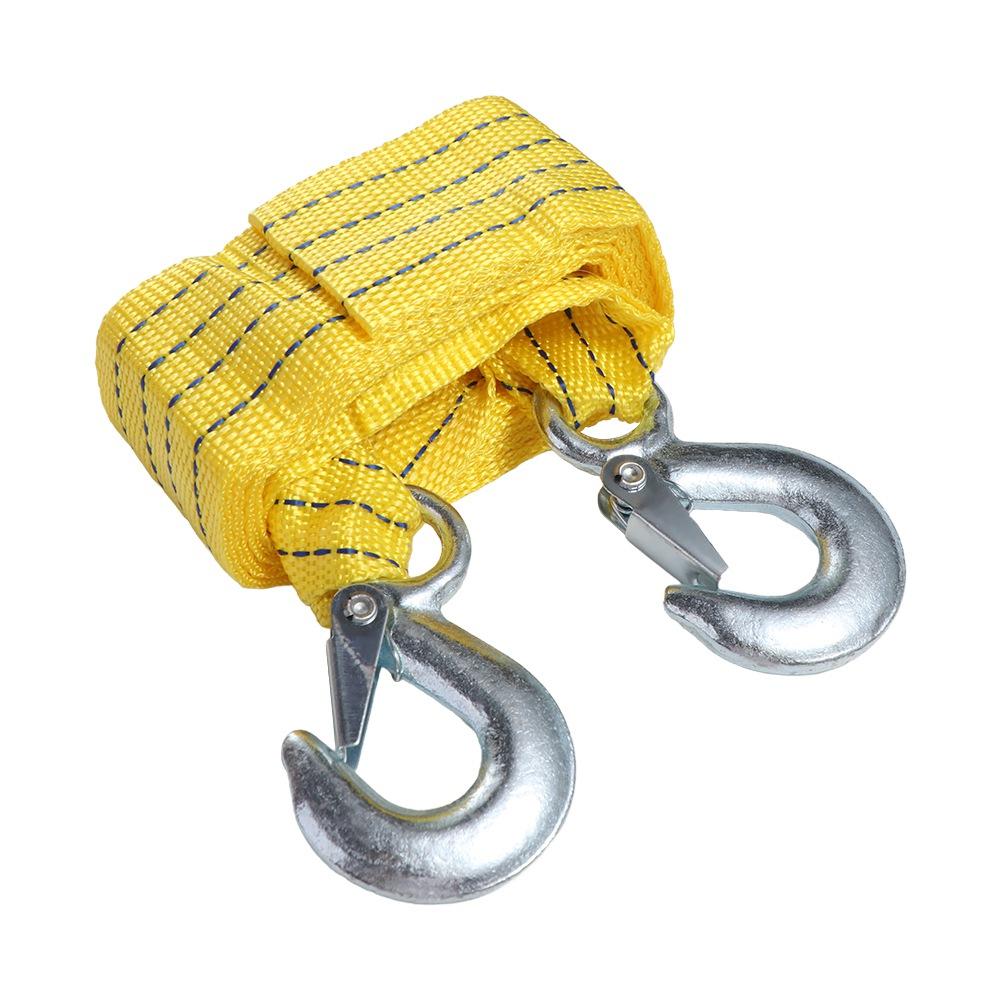 Heavy Duty Car Tow Cable 300/400cm High Strength Trailer Rope Durable 3 Ton 5 Ton Emergency Steel Cable Towing Strap