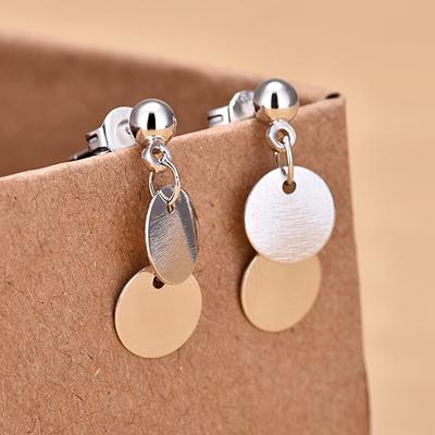 Jewelry Fashion Earrings Women's Temperament Earrings Geometric Round Sequins
