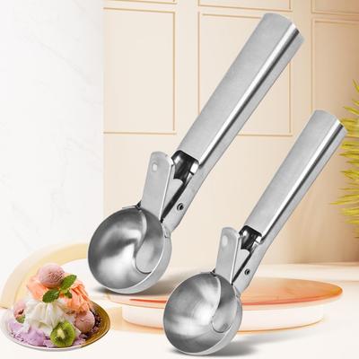 Eiskugellöffel Multifunktionaler Edelstahl Doppelfunktionslöffel Frucht Wassermelonenlöffel Kugelportionierer Eiswerkzeuge