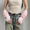 Knitted Warm Arm Sleeve Long Fingerless Gloves Fashion Arm Warmer Gloves  Autumn Winter