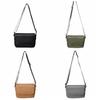 Square Men's Messenger Bag Solid Color Crossbody Bag Fashion PU Leather Shoulder Bag  Hiking