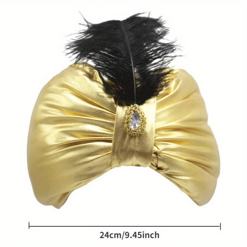 

Хэллоуин Горячий Золотой Яркий Цвет Индейская Шляпа Национальная Шляпа с Перьями Европейская и Американская Шляпа Баоту Смешная Шляпа Арабская Шляпа золотистый