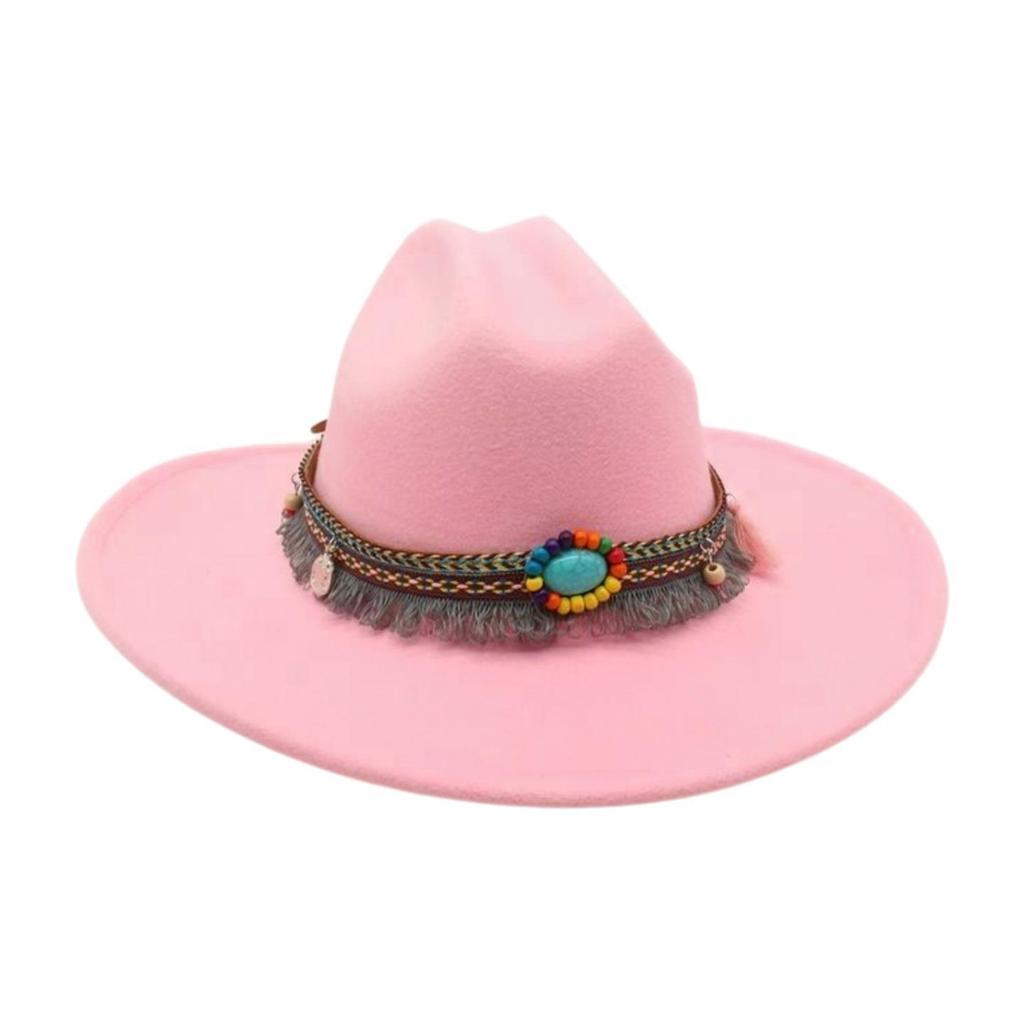 Dance French Flat-Brimmed Cowboy Hat Premium Ethnic Style Tourism Shade Stage Jazz Hat