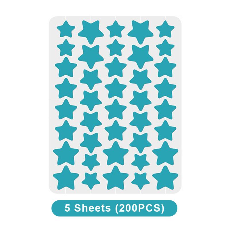 200/400PCS Colorful Combination Acne Patches Star Heart Type Pimple Sticker PE Facial Concealer Acne Marks Cover Patches