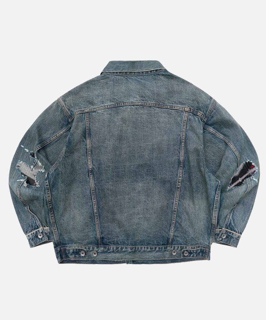 Midupdate Retro Denim Trucker Jacket_Blue