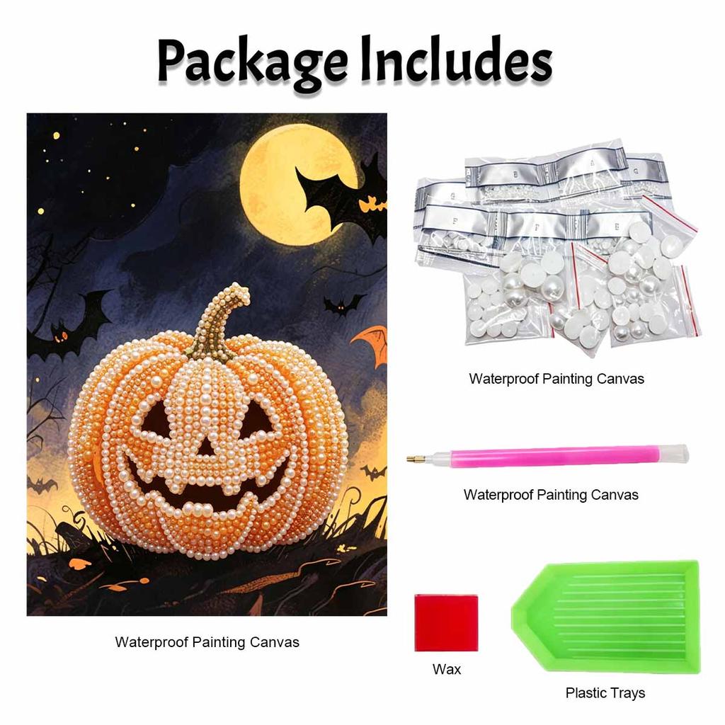 Halloween Pearl Painting Handmade Diy Art Pumpkin Pearl Home Decoration Painting